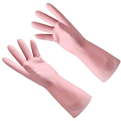 Gogogmee Handschuhe Rosa Damen Wasserdichte Küchenhandschuhe Haushaltshandschuhe Geschirrspülhandschuhe Küchenreinigungshandschuhe Langlebige Haushaltshandschuhe Küchenzubehörhandschuhe Für
