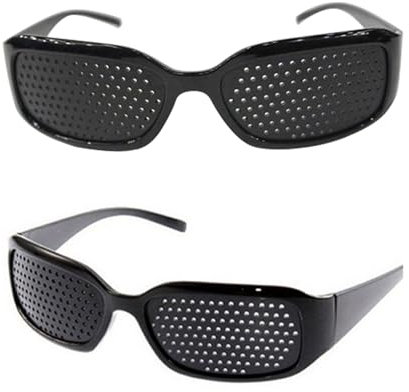 2 Stück Rasterbrille für Augentraining, Raster-Brille Augentrainer Lochbrille Raster Multidot Brillen, Lochrasterbrille Pinhole Glasses Multi Dot Brille für Sehvermögen-Verbesserung (Sport)