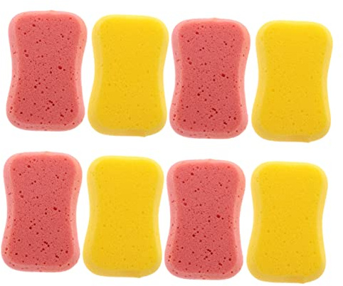 Esponja de Baño Exfoliante Corporal de Doble Cara 8 Piezas | Limpieza Corporal Delicada, Formato Ligero para Viaje, Pack de 8 Unidades Color Aleatorio
