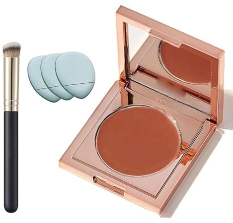 Undereye Corrector, Colored Clay Undereye Corrector, Augenpflege Concealer Creme mit Pinsel & 3 Finger Puffs, Wasserdicht Langanhaltende Abdeckstift, Dunkle Augenringe aufhellen (D, 30g)