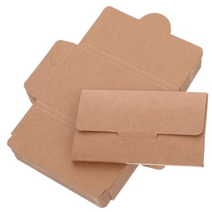Holibanna 50stücke Kraftpapier-umschläge Für Karten Kreditkartenhüllen Schlüsselkartenhüllen Baseball-kartenschutz Und Fotokartenhüllen Magnetstreifenschutz Robustes Papierdesign Für