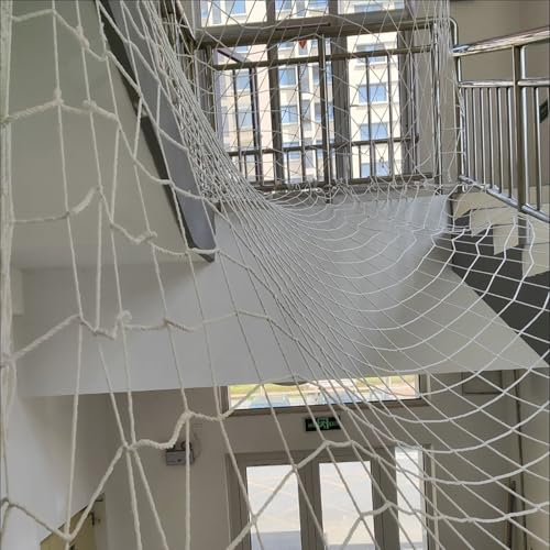 sicherheitsnetz Rausfallschutz Sicherheitsnetz für Balkone, Universelles Abriebfestes Klettersicherheitsnetz für Treppen Im Innenbereich/ Spielgeräte, Reißfestes Anti-UV-Anti-Fall-Netz(3cm,2x5m)