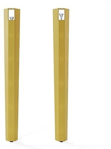 Lot de 2 pieds d'angle DECO-GEM pour table mange debout en acier finition époxy doré à vis-étau, H.90 cm