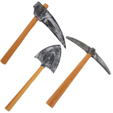 HORIALENCE 3 Stück Teiliges Spitzhacke Schaufel und für Bühnenauftritte Halloween Party Dekorationen und Zwergen Kostüm Requisiten Langlebig und Leicht für Cosplay und Rollenspiele