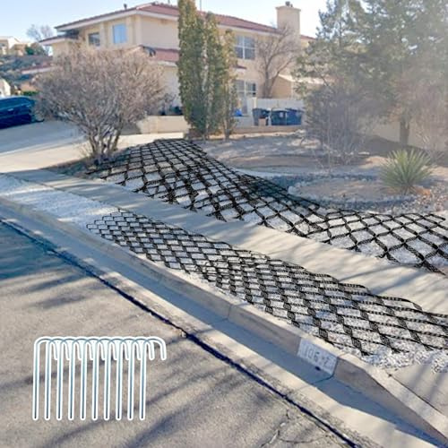 Griglie di ghiaia in HDPE for la stabilizzazione di vialetti e marciapiedi - Altezza 2 o 4 pollici, 40x40 cm(96x192 in 2in H)