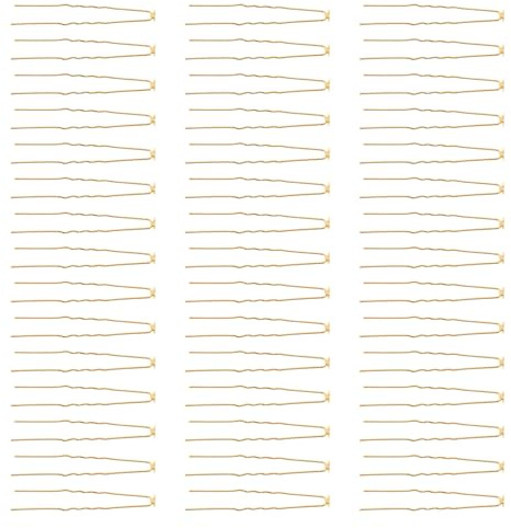 LOORGVEL 50 Épingles à Cheveux de U Dorées 6 MM pour Chignon Accessoires de Coiffure Mariage Fourchettes à Cheveux Élégantes pour Femmes Coiffures Cérémonie et Tenue de Fête