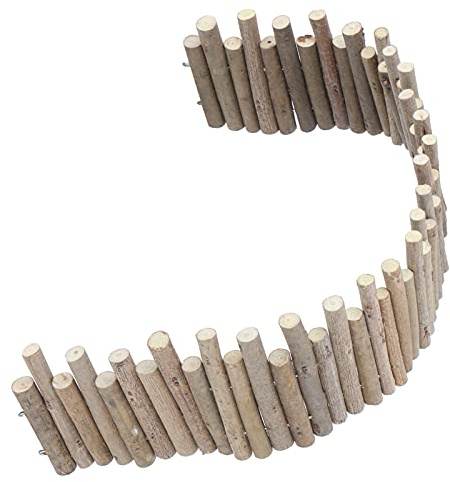 Yctze Hamsterträstaket, Råttstegebroleksak, Tuggbart Gömställe med Hållbar Design, Perfekt för Smådjur, Marsvin, Chinchilla, ödlor och Gnagare (50 cm Staket modell)