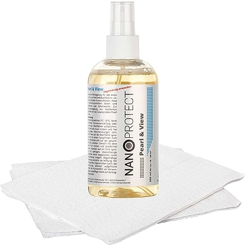 Nanoprotect Pearl & View | Schnelle Scheibenversiegelung | Abperleffekt und Antihaft-Beschichtung | Optimaler Regenabweiser für Ihr Auto | 0,25 Liter Spray