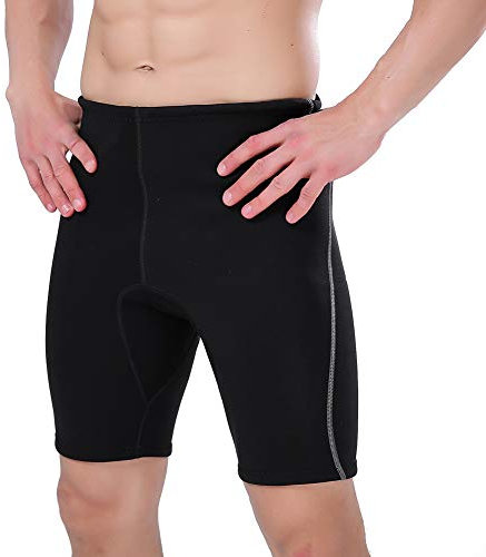 DEWIN Wetsuit Shorts, Diving Shorts Neoprene Shorts, 2mm Neoprene Unisex Snorkeling Shorts Diving Equipment Wetsuit Pants (M)