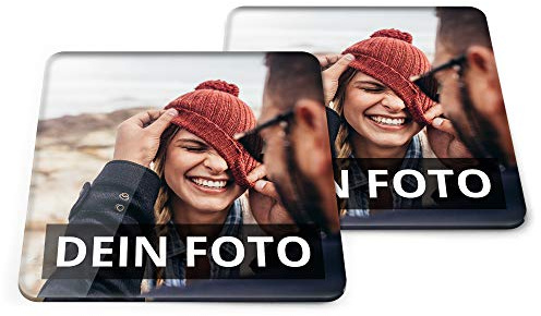 Untersetzer mit Foto personalisiert - Personalisierbare Acrylglas Untersetzer Bedrucken (Eckig) (Acrylglas, 10er Set)
