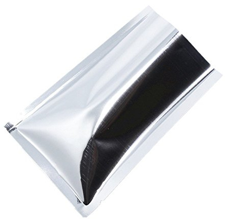WACCOMT Pack 100pcs Silver Mylar Foil Bags Heat Seal 8x12 cm (3.1x4.7 inch) | Vacuum Aluminum Foil Pouches, for Sample, 3.15mil Thick, Open Top Vacuum Sealer, Mylar Food Storage Packaging, Foil Pouch