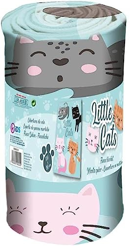 Kids Licensing | Manta Polar Little Cats | Manta Infatil | Manta Polar de Little Cats | Mantas Infantiles | Manta Polar Bebé | Dimensiones: 150x100cm | 300g