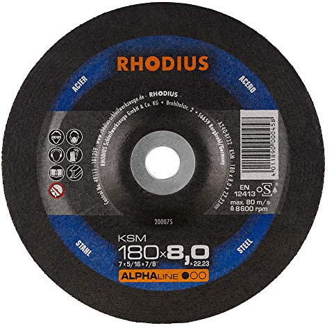 Rhodius KSM Schruppscheiben 180 x 8,0 mm für Stahl 10 Stück