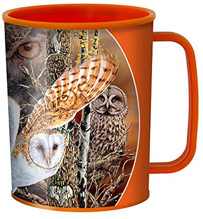 3D LiveLife Trinkbecher - Eule Wald von DeluxeBase. 3D Linsenförmige Natur Plastikbecher. 300ml Becher für Kinder mit Original Kunstwerk, lizenziert von bekannt Künstler, Steven Michael Gardner