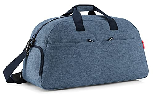 reisenthel overnighter plus twist silver - extra große smarte Reise-/Sporttasche, wasserabweisend, funktionell mit vielen Innen- und Außentaschen