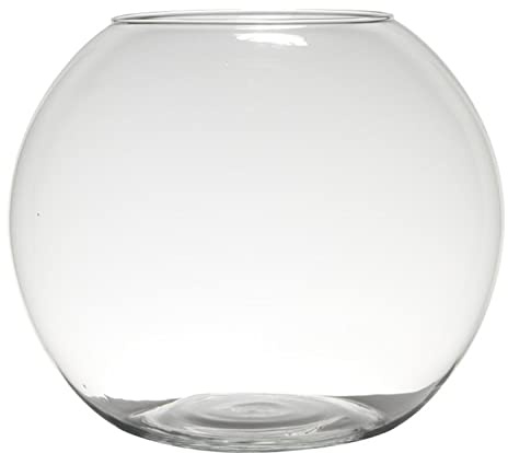 INNA-Glas Kerzen Kugelvase TOBI Earth aus Glas, klar, 28cm, Ø34cm | Kerzenglas