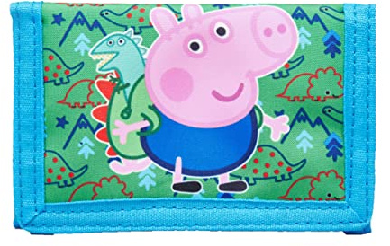 George Pig Children's Green Tri-Fold Wallet