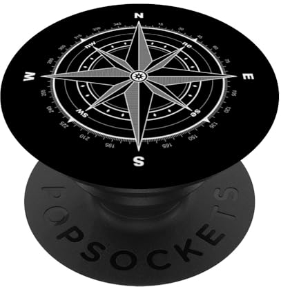Kompass Segelyacht Club Motiv für Segler & Wanderer PopSockets Klebender PopGrip