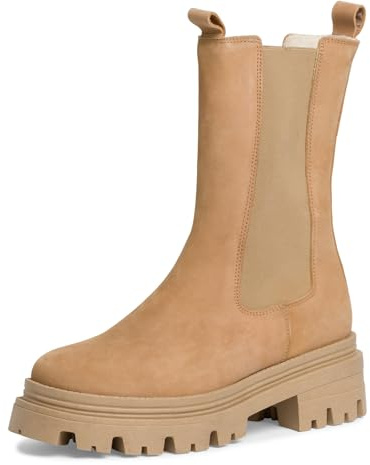Tamaris Bottes classiques pour femme, semelle intérieure amovible, doublure confortable, camel, 41 EU