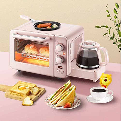 RKYRRKI Air Fryer Combo Four à convection, grille-pain, déshydrateur, fonctions pour frire, rôtir, déshydrater, cuire, réchauffer, (rose) utile
