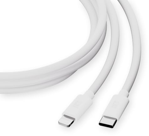 Juice USB C to Lightning Cable 2m | MFi Certified Fast Charging | White | USB C to Lightning | iPhone 5–14, iPad 4th–9th gen, iPod | Power Delivery 60W | Zero waste packaging | 1 year warranty