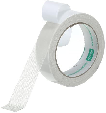 PATIKIL 1 x33 Ft(10m) Double Sided Fabric Tape, 1Roll Super Sticky Clear Tape Double Stick Carpet Tape High Stickiness Double Sided Tape Residue-Free for Clothes Carpets, White