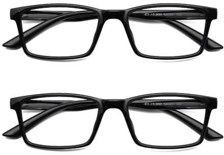 Mcoorn Lesebrille mit Blaulichtfilter Ohne Gelben Farbton (2er pack), Unkaputtbar Flexibel