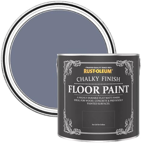 Rust-Oleum blau strapazierfähige, kratzfeste Bodenfarbe für Holz und Beton - Hush 2,5 Litres