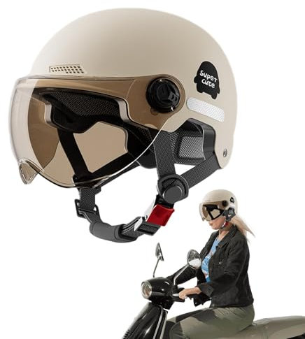 Helm Fahrradhelm Skaterhelm, Scooter-Kopfschutz für Herren und Damen E Scooter Helm E-Bike Helm Roller Helm mit getöntem Sonnenvisier für Jugendliche und Erwachsene