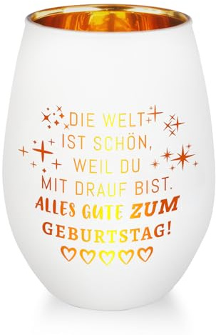 Belillpipi Geburtstagsgeschenk für Frauen, Windlicht aus Glas Freundin Geschenke, Teelichthalter mit Gravur für Freunde Mama Beste Geburtstagsgeschenke