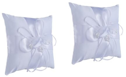 SHOWERORO 2 Stücke Blume Kissen Kissen Hochzeit Decor Platz Kissen 15x15cm