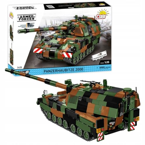 COBI ARMED FORCES Panzerhaubitze 2000, Maßstab 1:35, 1006 Teile | Bedruckt, beweglicher Turm und Rohr, zu öffnende Luken, Sammlerplakette, in der EU hergestellte Bauteile, Maßstab 1:35, ab 9+