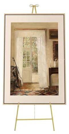 Expositor de caballete para boda, cartel de bienvenida para bodas y carteles, soporte dorado con ganchos ajustables, caballete dorado para bodas (54,5 × 60 × 156,5 cm)