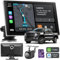 Jzones Pantalla Coche de 9 Pulgadas con CarPlay/Android Auto, Navegación GPS, Bluetooth, Pantalla Carplay Coche con Cámaras Frontales 4K y Traseras 1080P, Control de Voz, Instalación Fácil Plug & Play