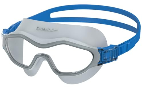 Speedo Máscara de natación Unisex para Adultos, Esenciales, Buceo, natación, sin Fugas, Gris, Talla única