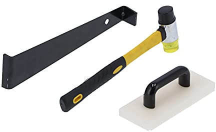 NDNCZDHC 23PCS Kit d'installation de revêtements de sol en stratifié 1/4 pouces Bloc de taraudage avec maillet renforcé, outils de plancher en bois outils pour la rénovation de la