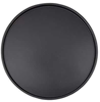 DN DECONATION Rundes Tablett Schwarz, 37,5 cm Großes Serviertablett & Deko