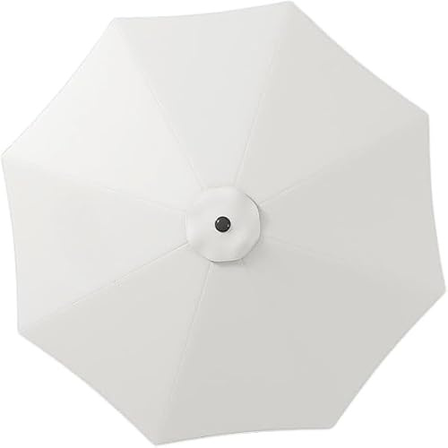 San Marco Telo di Ricambio per Ombrellone da giardino Circolare 3x3 mt Colore Bianco, Peso da 180 gr/mq. Ideale per Ombrelloni a Banana con palo Laterale con 8 Stecche.