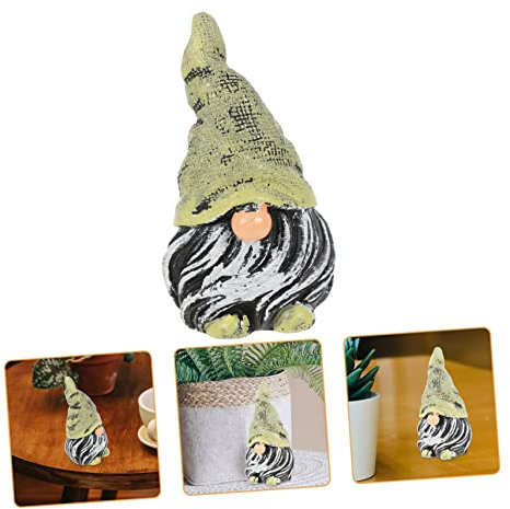 NULYLU Figurine GNOME Miniature Résine Décoration de Jardin Adorable Ornement Décoratif pour Intérieur
