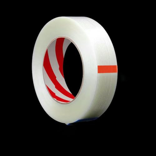 Cinta aislante de fibra – Adhesivo transparente de un solo lado – 30 mm de ancho, 25 m de longitud – ideal para embalaje y sellado de baterías de litio