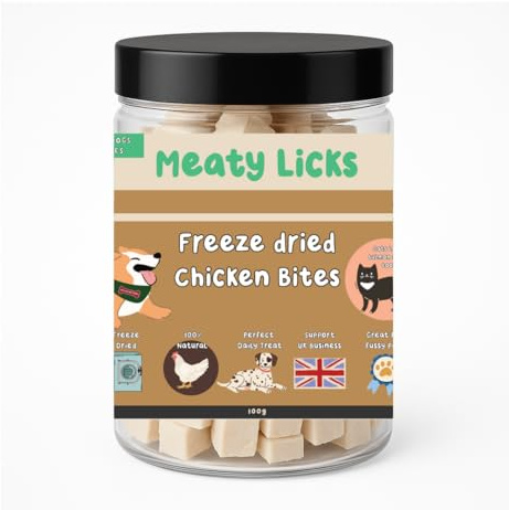 Meaty Licks Freeze Dried Chicken Treats for cats and dogs 100g