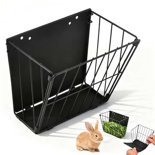 Rabbit hay Feeder, Foldable Hay Feeder Guinea Pig hay Feeder with Metal Frame Ties for Guinea Pig Rabbit Accessories to Chinchilla Bunny Rabbits