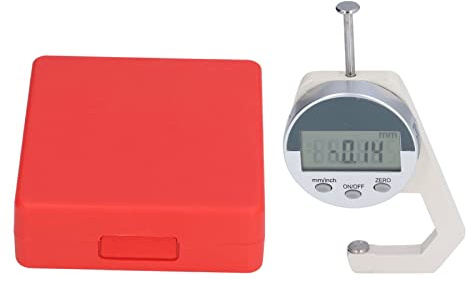 Misuratore di spessore digitale HPZIHUIT Mini display LED portatile da 0 a 25,4 mm Misuratore di spessore digitale multifunzionale per carta in tessuto di pelle