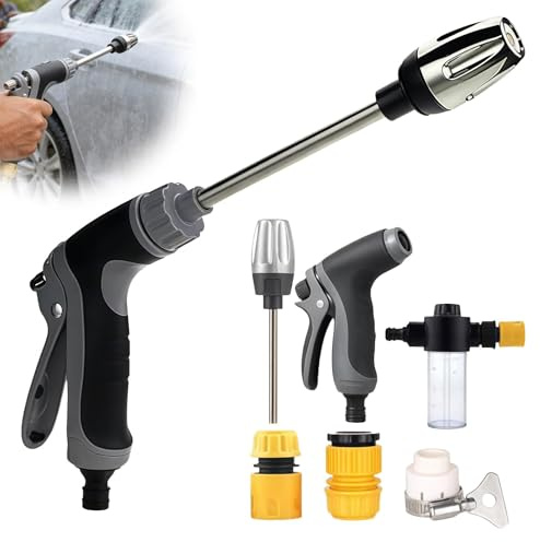 Jetterix Pressure Washer Nozzle,Jetterix Idropulitori,Pistola Spruzzo Alta Pressione Regolabile per Lavare Auto,Pulire Pavimenti Esterni,Giardino E Terrazzi