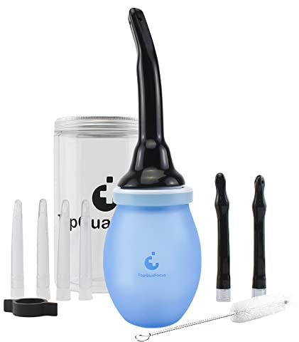 TopQuaFocus 420 ml Klistierbirnen-Set Douche Bulb für Männer Frauen Dickdarmreinigung Extra große Klistiere