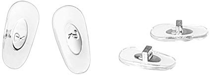 Replacement Push-in Nose Pads for Ray-Ban RB6335 Glasses Repair Kits,Bonus Lens Cloth (silver)