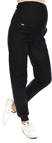 MijaCulture Lediga graviditetsbyxor, mammabyxor/mammamode Amanda M010, svart, M