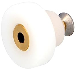 Amig - Set de 2 Rodamientos de mampara Mod. MMP14 - Ø19 mm - Nylon - Blanco - Rodamiento con tornillo avellanado PHILIPS DIN 965 A2-M4X8 - Para Puerta Corredera de Duchas de Baños