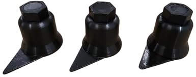 Kram - Tuck – 100 x hjulskruvar – hjulmuttrar – hjulbultarkapslar – hjulmutterkapslar – plastkapslar höljen - skyddsindikator för lösa skruvar (svart, 32 mm)