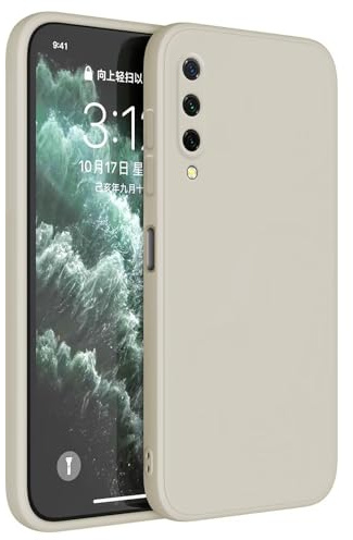 Topme Funda para Xiaomi MI 9 Lite/Xiaomi MI A3 Lite (6.39 Inches) Carcasa Caja Case Estuche, Funda Protectora de Piel de Silicona TPU - Blanco Antiguo